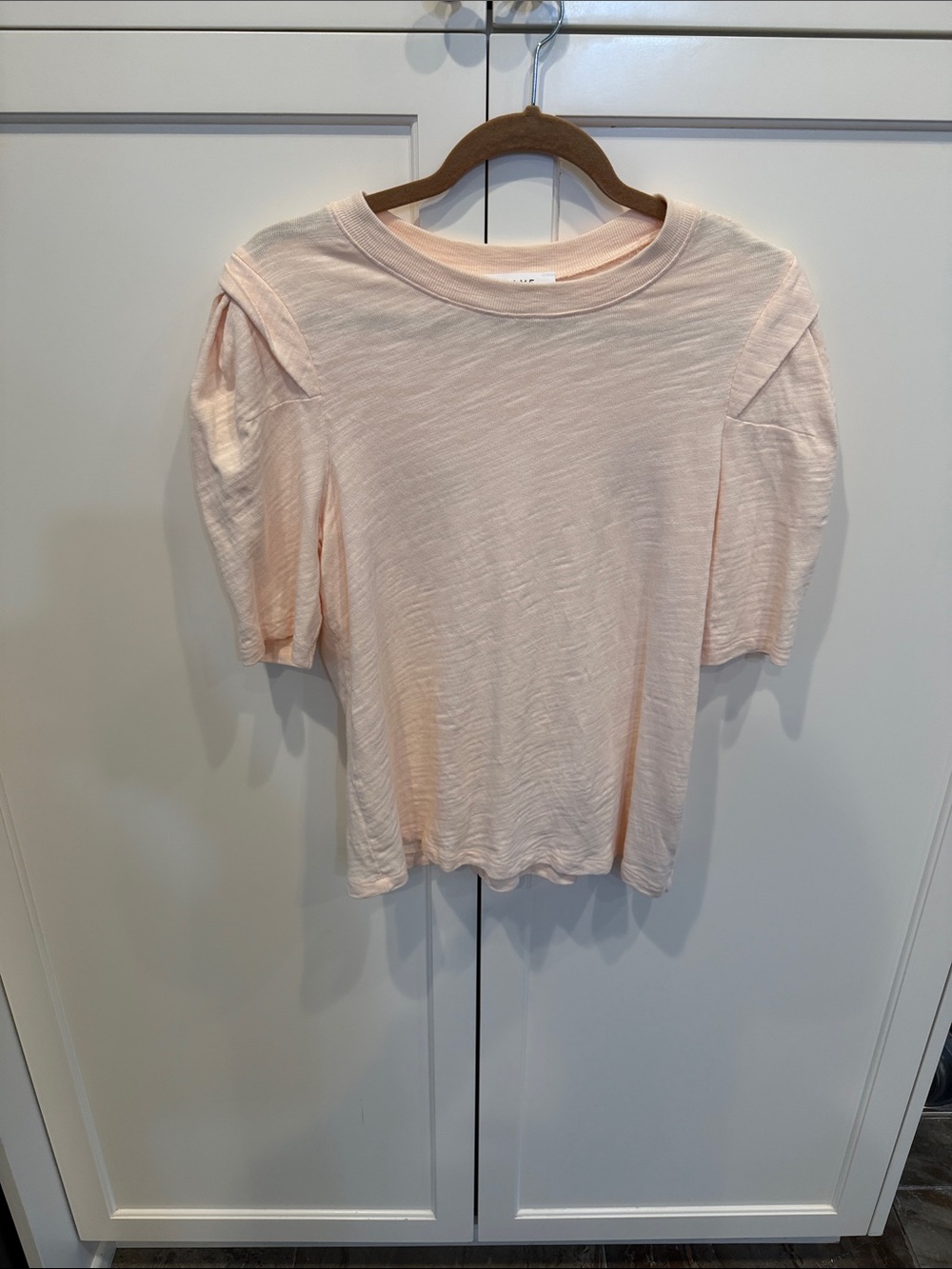Frame Denim Pale Pink Short Sleeve Crewneck Top